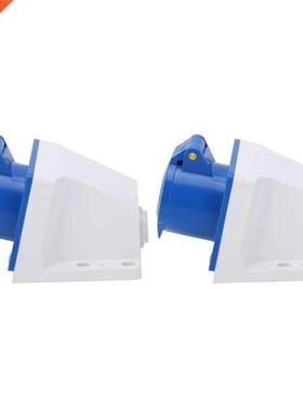 2Pcs Industrial Power Socket 3-Pin Single-Phase Explosion-Pr