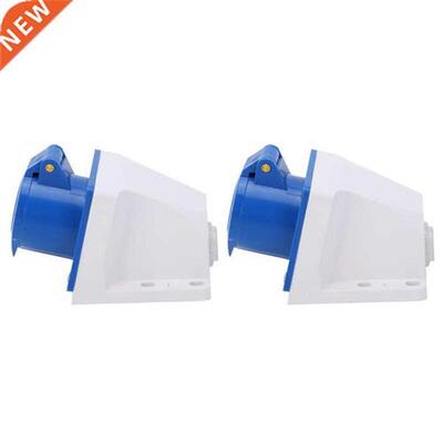 2Pcs Industrial Power Socket 3-Pin Single-Phase Explosion-Pr