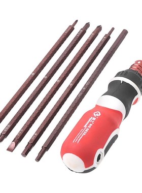 6Pcs Screwdriver Set S2 Alloy Phillips/Hex Flex Ratchet Tele