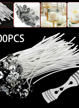 DIY 100pcs Pre Waxed Wicks For Home Candle Making Cotton