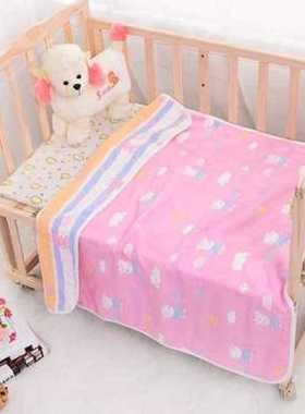newborn baby holdin auze pure cotton bath towel thin baby