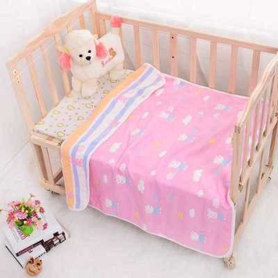 newborn baby holdin auze pure cotton bath towel thin baby