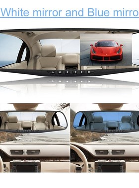 OMGO Car Dvr Dash Cam Dual Lens Rear View Mirror Auto Dashca