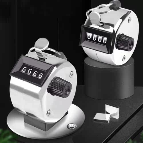 Clicker 4 Digit Number Counter Plastic Shell Hand Finger Dis