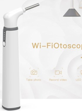 Wifi Smart Otoscope Earscope Cleaner Ear Spoon Earpick 3.9mm