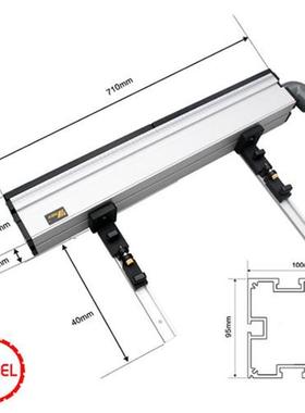 Aluminium Profile Fence with Scale and Sliding Brackets Tool