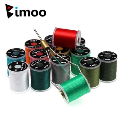 2PCS Fly Tying Floss Thread for Fly Fishing 140 Denier Nylon