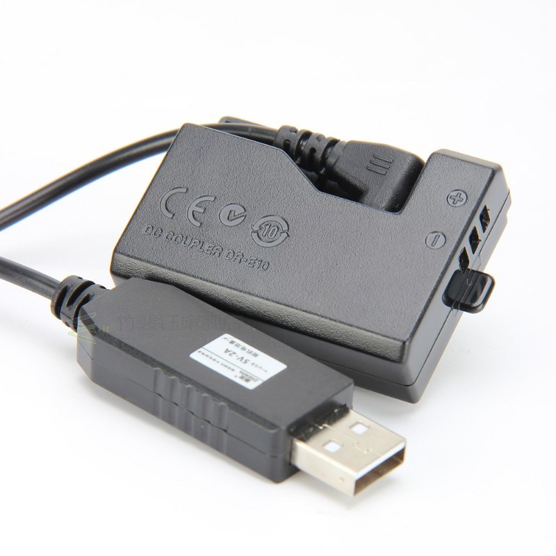 5V SB ACK-E10 Drive Cable Power adapter LP-E10 dummy battery