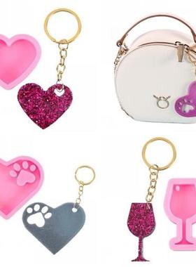 Love Bear Paw Wine Glass Silicone Casting Epoxy Molds For