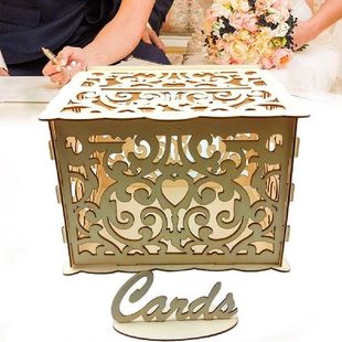 Wedding Card Box Envelope Gift Card Wooden Boxes Hollow