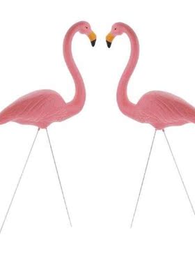 Standing Flamingo Stake Outdoor Garden Backyard Pond Decor