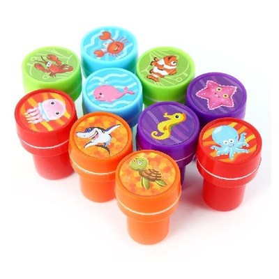 10 PCs Assorted Sea Animals Stamps Kids Party Favors Event S