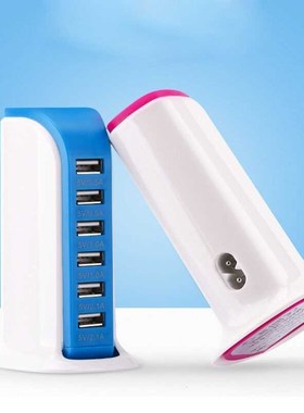 Universal   Multi 6 USB Port Hub Charger Desktop Quick C