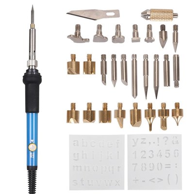 28 in 1 Electric Soldering Iron Carving Pyrography Tool Wood