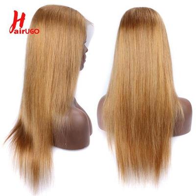 HairUGo #27 Honey Blonde 4x4 Lace Closure Wigs 13*5*1 T Lace