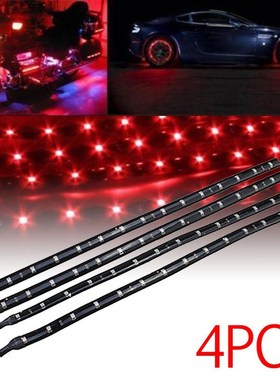 4PCS Red 30cm 15 SMD LED 3528 Flexible Strip Light Decorativ