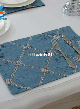 2pcsset 3040cm Stereoscopic Flower Table Cloth Flocking Ch