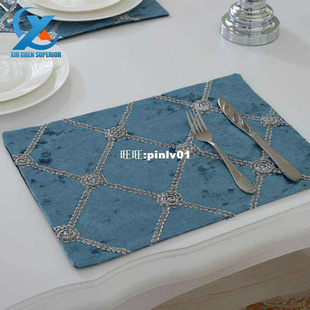 2pcsset 3040cm Stereoscopic Flower Table Cloth Flocking Ch