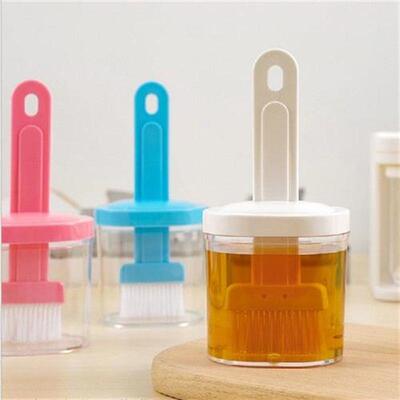 Oil brush barbecue oiling brush with bottle with lid