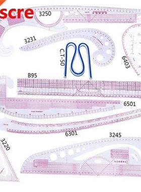 9pcs/set Tailor Measuring Kit DIY French Curve Sewing Set Mu