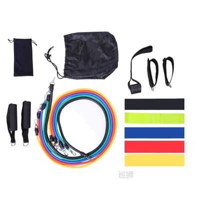 17Pcs/Set Latex Resistance Bands Exercise Fitness Expander p