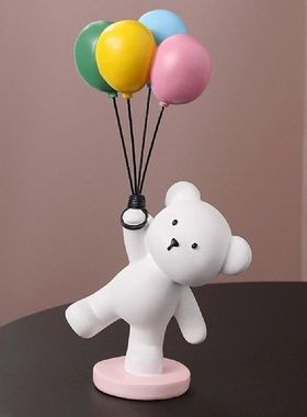 Balloon Cubs Ornament Resin Bear Decoration Long Lasting Col