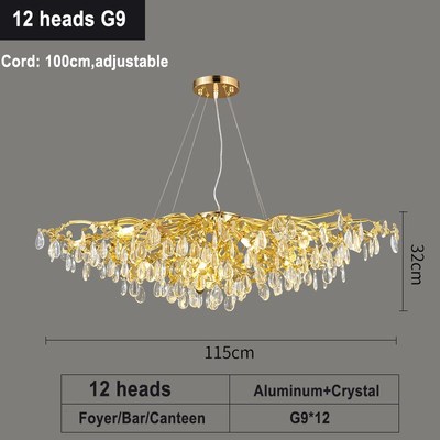 Nordic LED Luxury Chandelier Lighting Crystal Chandeliers Li