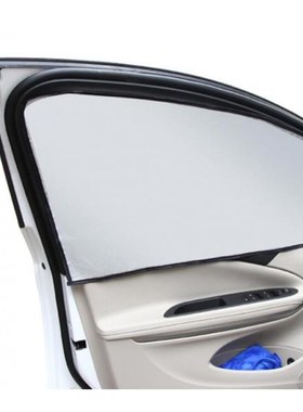 1 Pair Univeral Car Magnetic Sunshade Shield Curtains Double