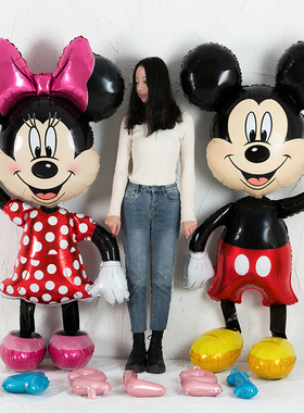 112cm Giant Mickey Minnie Mouse Balloon Cartoon Foil Birthda