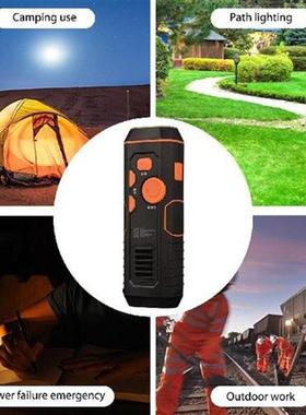 Multifunctional Hand Crank Flashlight Dynamo Powered