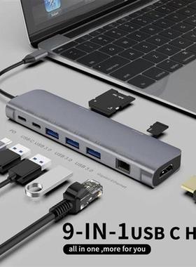 Type C Converter High-Speed Connector Aluminum Alloy Hub Doc