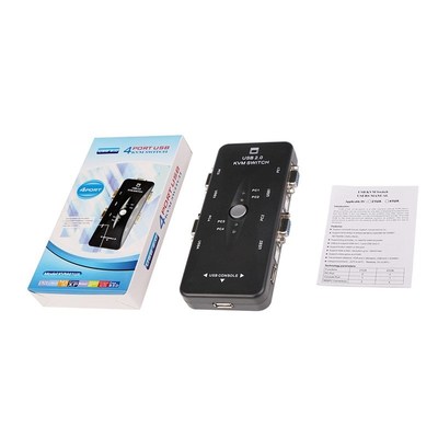 4 port kvm switch USB 2.0 VGA Splitter Printer Mouse Keyboar