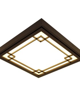simple LED ceiling lamp solid wood living room bedroom guest