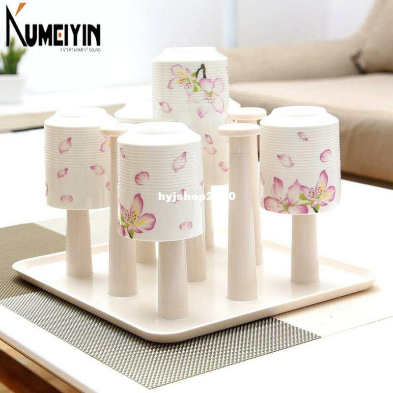 Storage Cup Holder Stand Drain Rack Organizers Drying Shelf