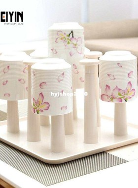 Storage Cup Holder Stand Drain Rack Organizers Drying Shelf