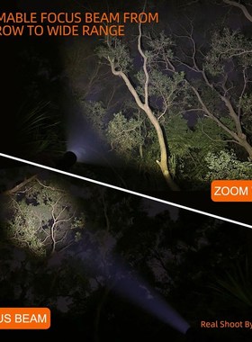 NICRON Zoomable LED Flashlight Dual Fuel 18650 / AA Battery