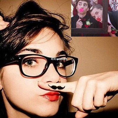 50pcs DIY Photo Booth Props Mustache for Christmas Wedding c