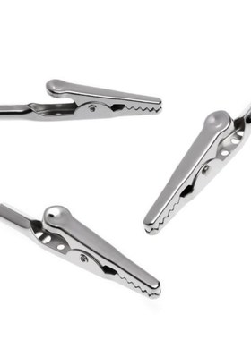 100 Pcs Electric Test Crocodile Alligator Clips Clamps Silve