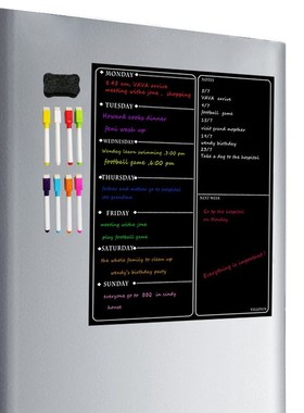 Magnetic Whiteboard Planner Board Kitchen Fridge Calendar Or