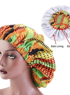 Shower Cap Extra Large Satin Lined Bonnet Women Big Size Bea