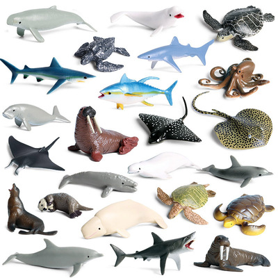 Mini Sea Animal Figures, Realistic Ocean Animals Figurines C