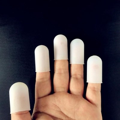 5Pcs Silicone Fingers Cover Cap Fingertip Protector Insulati