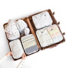 8 Pcs Set Packing Cube Bag Travel Kit Organizer Clothes Mesh