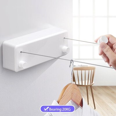 Clothes Line Dryer Bathroom Accessories Drying Rack White/Bl