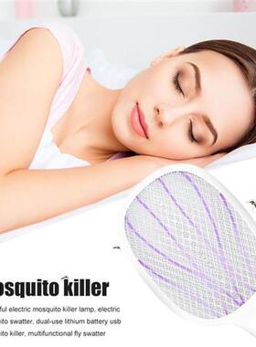 Mosquito Racket Swatter Electric USB Insect Killer LED Home