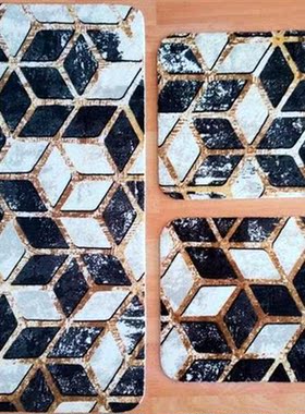 Elegance PCs set Toilet Seat Pad ?llusion Bla