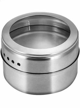Seasoning Boxes Magnetic Dustproof Visible Stainless Steel S