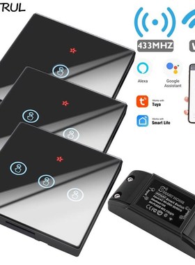 Tuya Smart Life APP WiFi TOUCH Switch Light RF 433Mhz Wall P