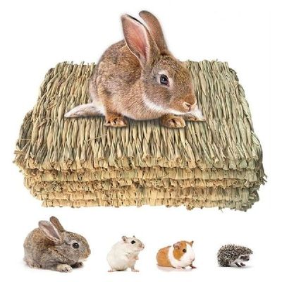 3 Pack Grass Mat for Bunny Pet Rabbit Hay Bed Cage Play Mat