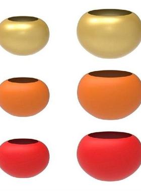 85LA Spherical Flower Pot Home Decor Metal Iron Planter Red